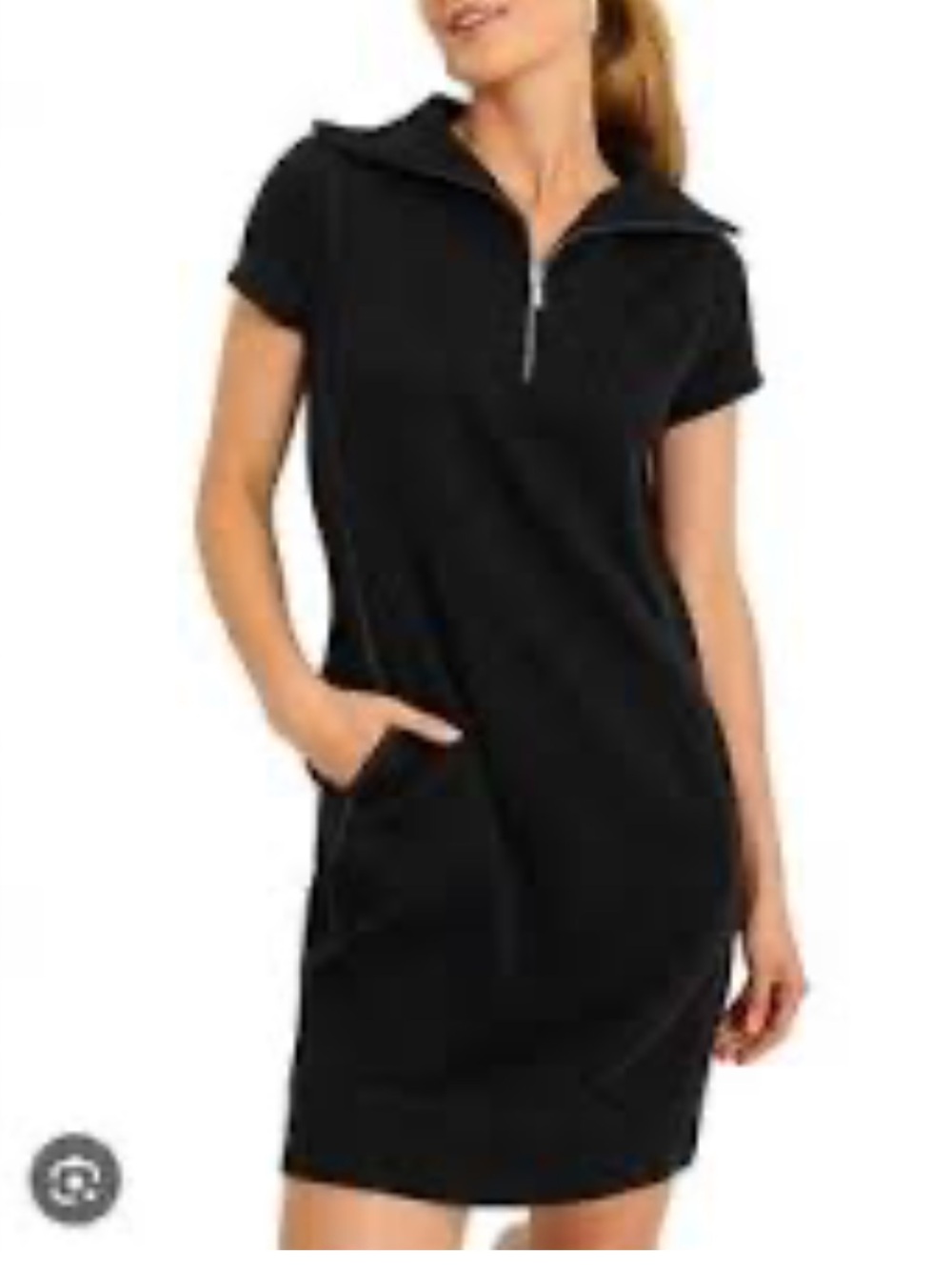 Tommy Bahama Black Short-Sleeve Tabago Bay black dress, size large